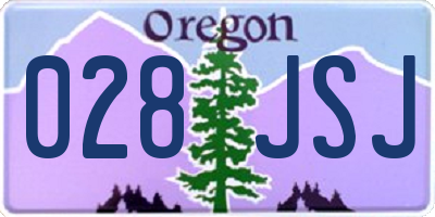 OR license plate 028JSJ