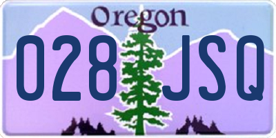 OR license plate 028JSQ