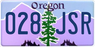 OR license plate 028JSR