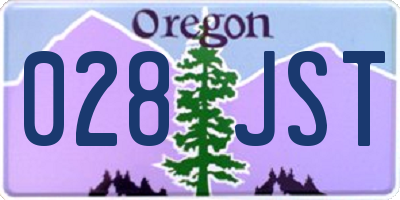 OR license plate 028JST