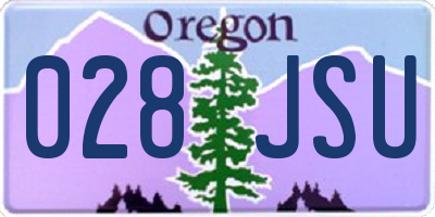 OR license plate 028JSU