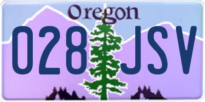 OR license plate 028JSV