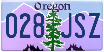 OR license plate 028JSZ
