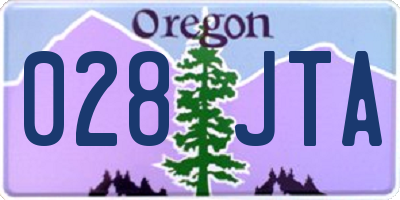 OR license plate 028JTA