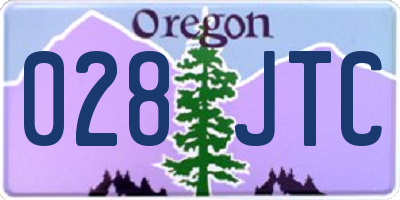 OR license plate 028JTC