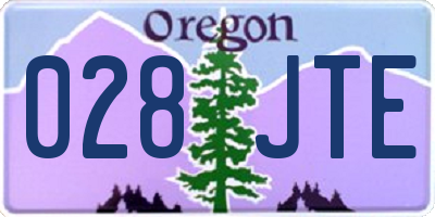OR license plate 028JTE