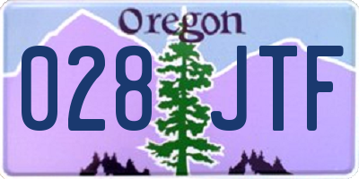 OR license plate 028JTF