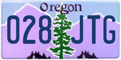 OR license plate 028JTG