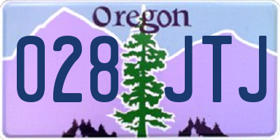 OR license plate 028JTJ