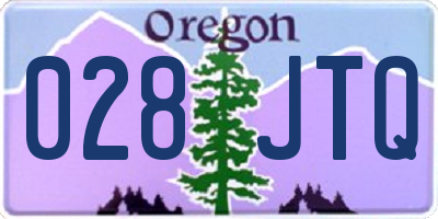 OR license plate 028JTQ