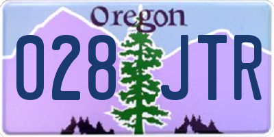 OR license plate 028JTR