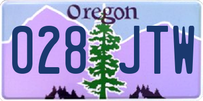 OR license plate 028JTW