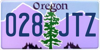 OR license plate 028JTZ