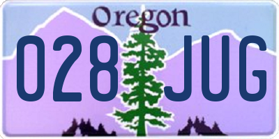 OR license plate 028JUG