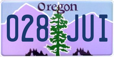 OR license plate 028JUI