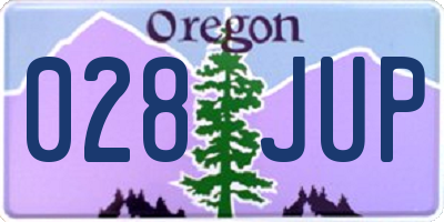 OR license plate 028JUP