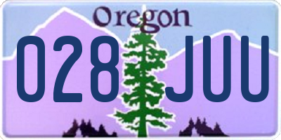 OR license plate 028JUU