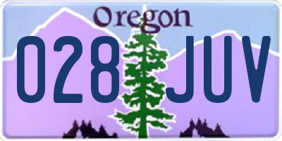 OR license plate 028JUV