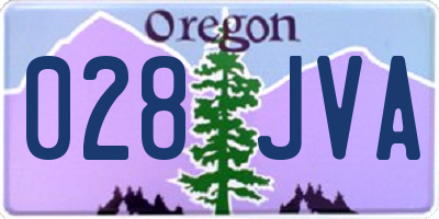 OR license plate 028JVA