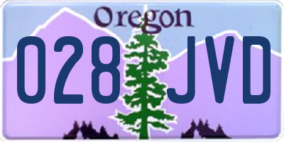 OR license plate 028JVD
