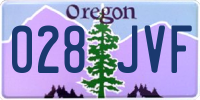 OR license plate 028JVF