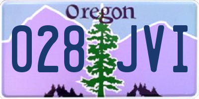 OR license plate 028JVI