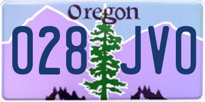 OR license plate 028JVO