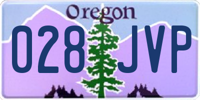OR license plate 028JVP