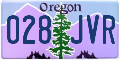 OR license plate 028JVR