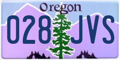 OR license plate 028JVS