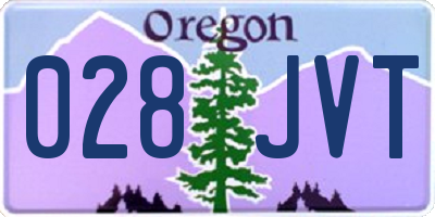 OR license plate 028JVT