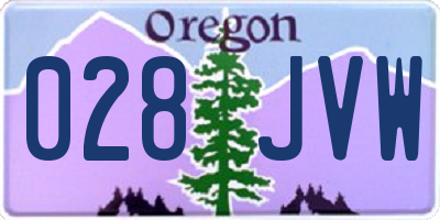OR license plate 028JVW