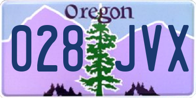 OR license plate 028JVX