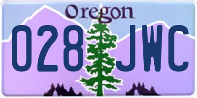 OR license plate 028JWC