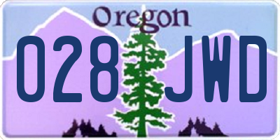 OR license plate 028JWD