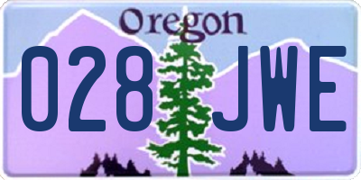 OR license plate 028JWE