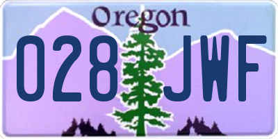 OR license plate 028JWF