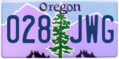 OR license plate 028JWG