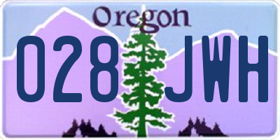 OR license plate 028JWH