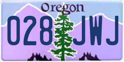 OR license plate 028JWJ