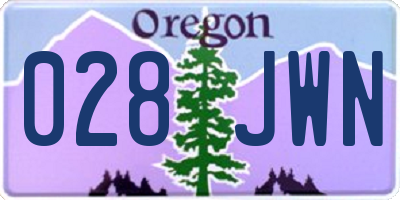 OR license plate 028JWN