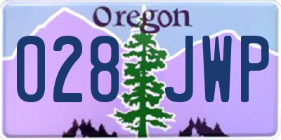 OR license plate 028JWP