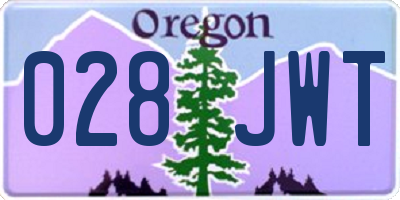 OR license plate 028JWT