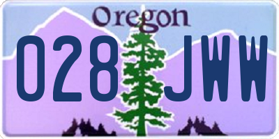 OR license plate 028JWW