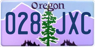 OR license plate 028JXC
