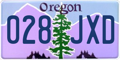 OR license plate 028JXD