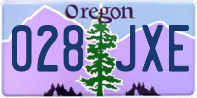 OR license plate 028JXE