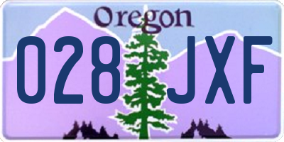 OR license plate 028JXF