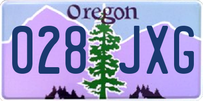 OR license plate 028JXG