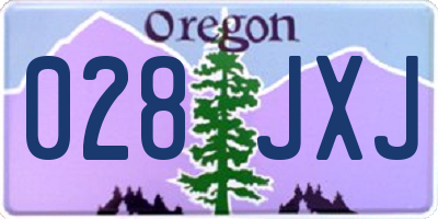 OR license plate 028JXJ